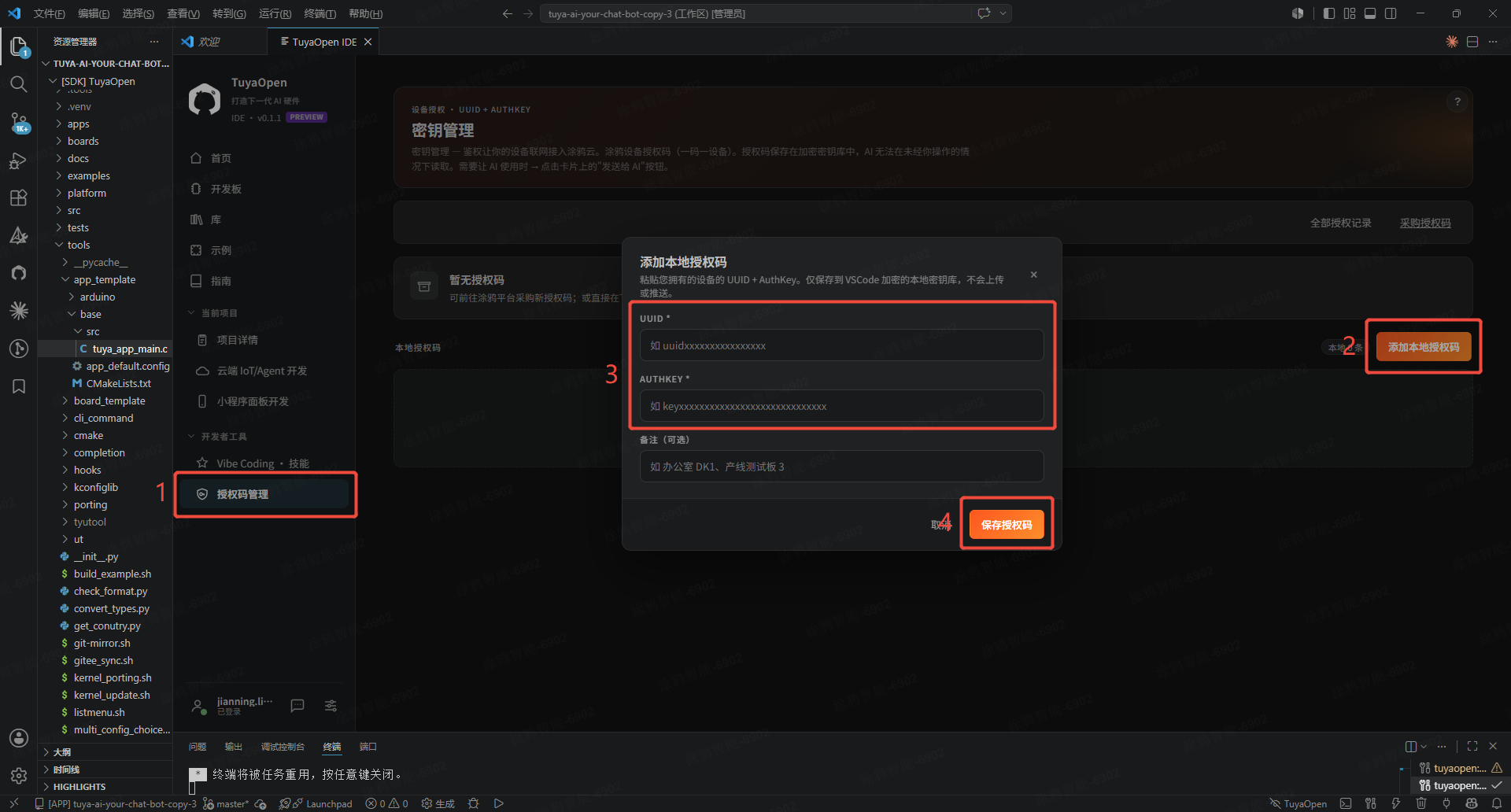 IDE license key manager