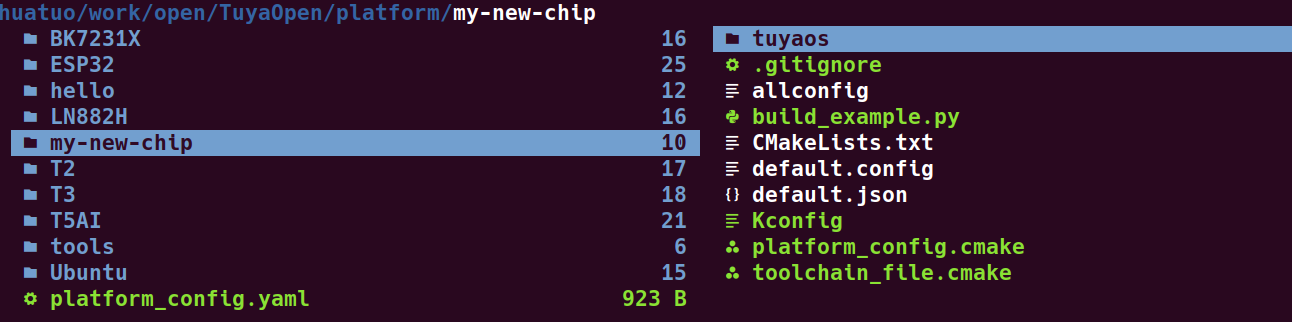 new platform folder