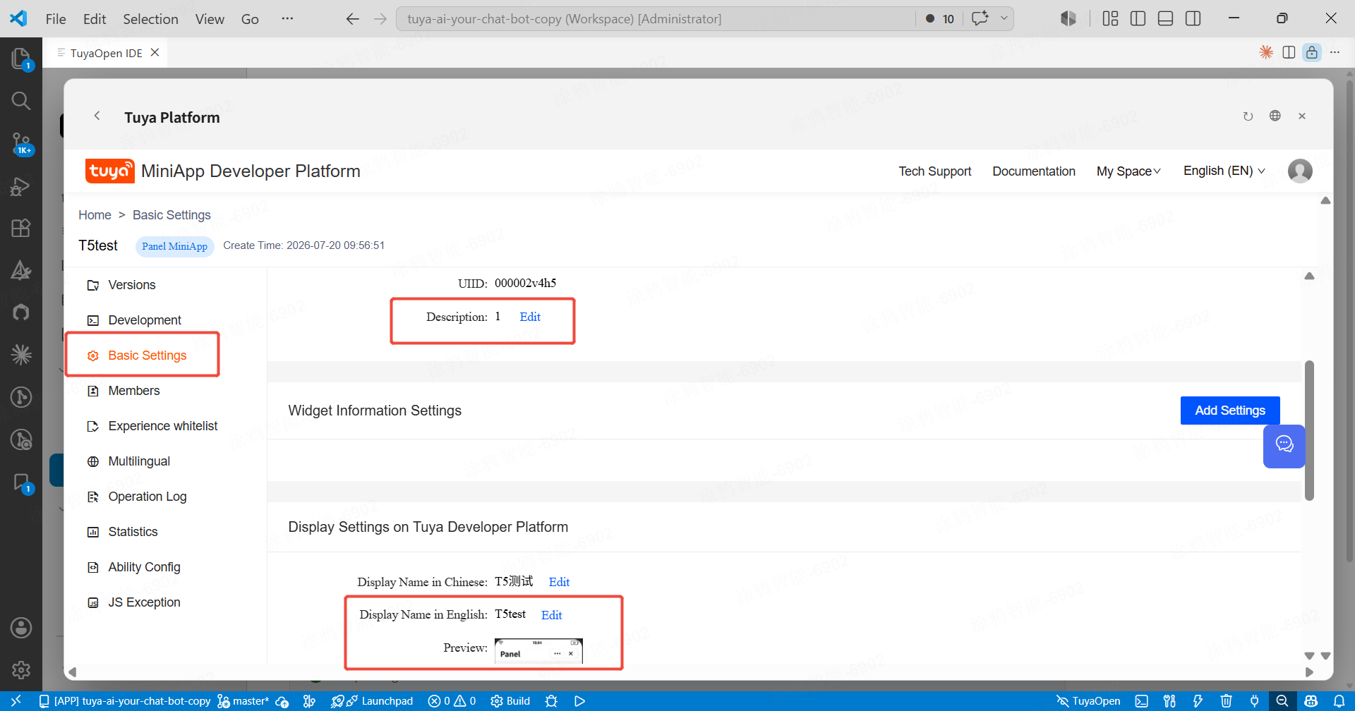 Panel basic settings โ intro and preview image