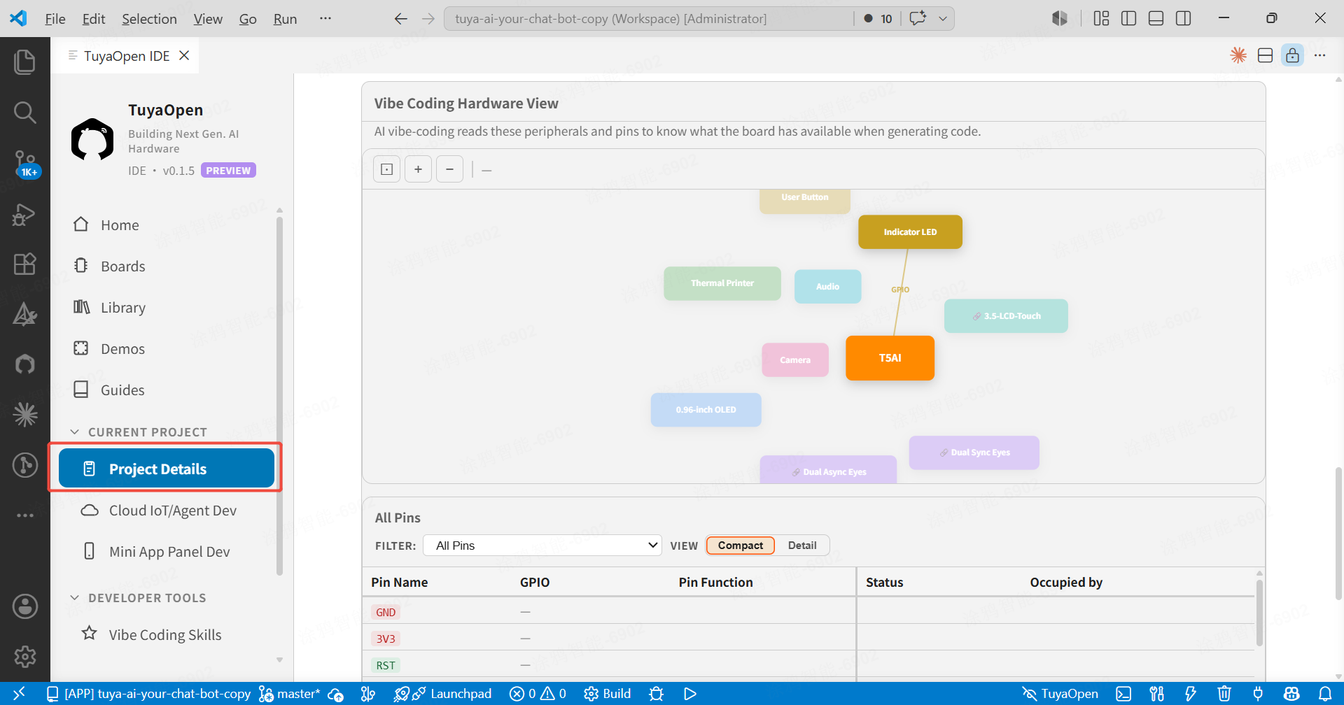 Project Details — Vibe Coding hardware view